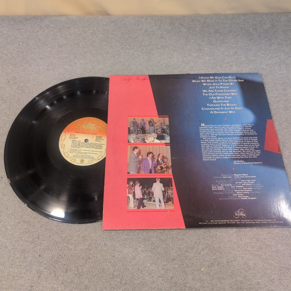 Heaven Bound In Concert Vinyl LP Southern Gospel Heartwarming Records 1985 - Picture 2 of 2